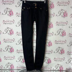Parker’s jeans rhinestone studded pockets gold details Black Women's Jeans